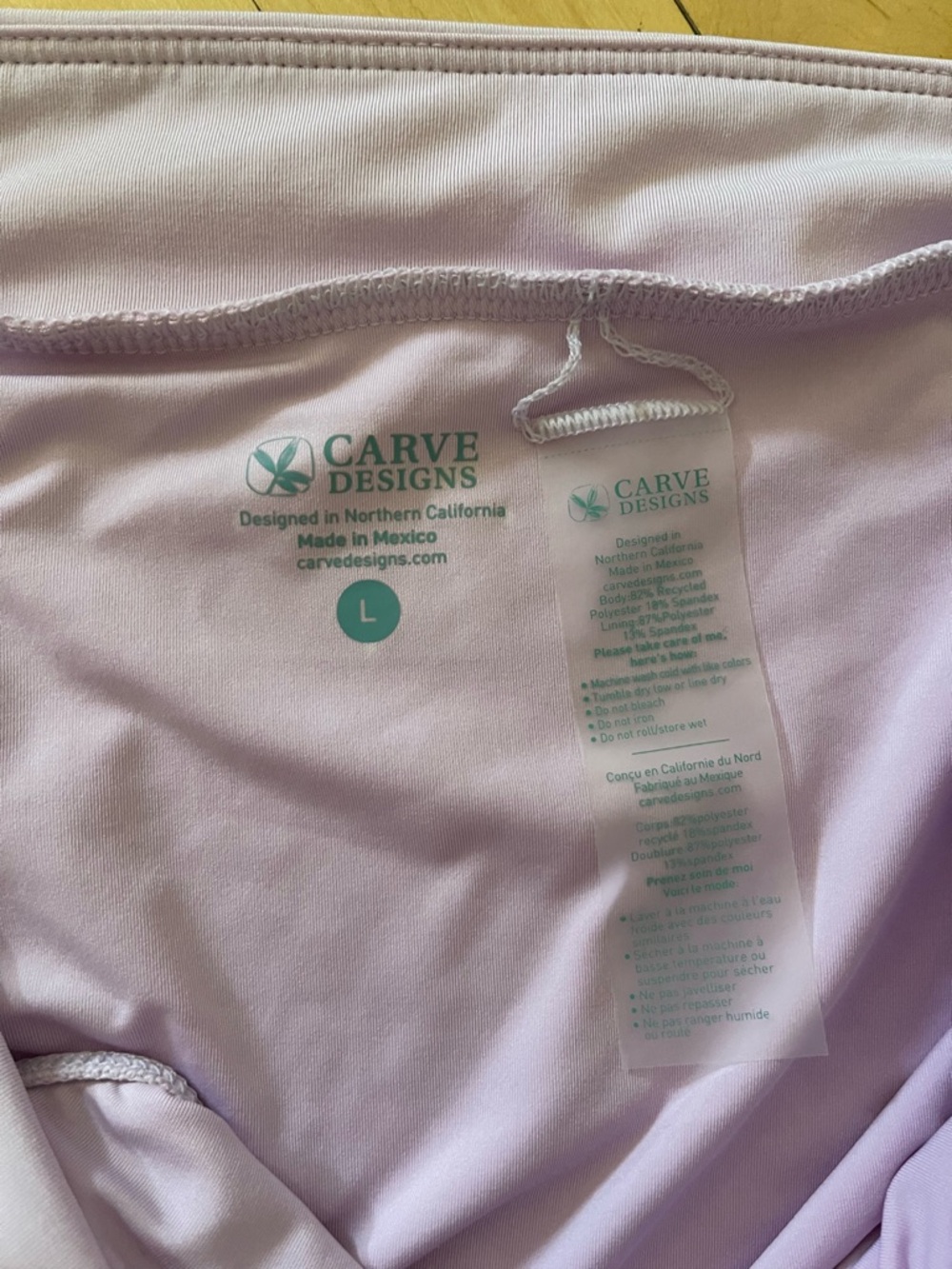 Carve Designs Lilac Hoku Swim Skirt with Side Tie Detail - Picture 8 of 8